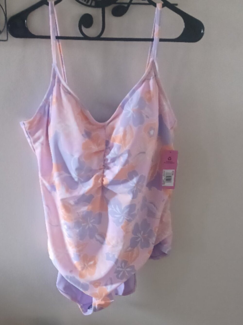 NWT Plus Ninety-Nine One Piece Purple Orange One Piece Bathing Suit 2X